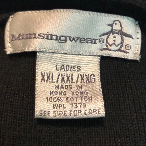 Vtg BOWLING AMF Munsingwear size XXL Cotton Cardigan Unisex Embroidered Logo - Picture 8 of 12
